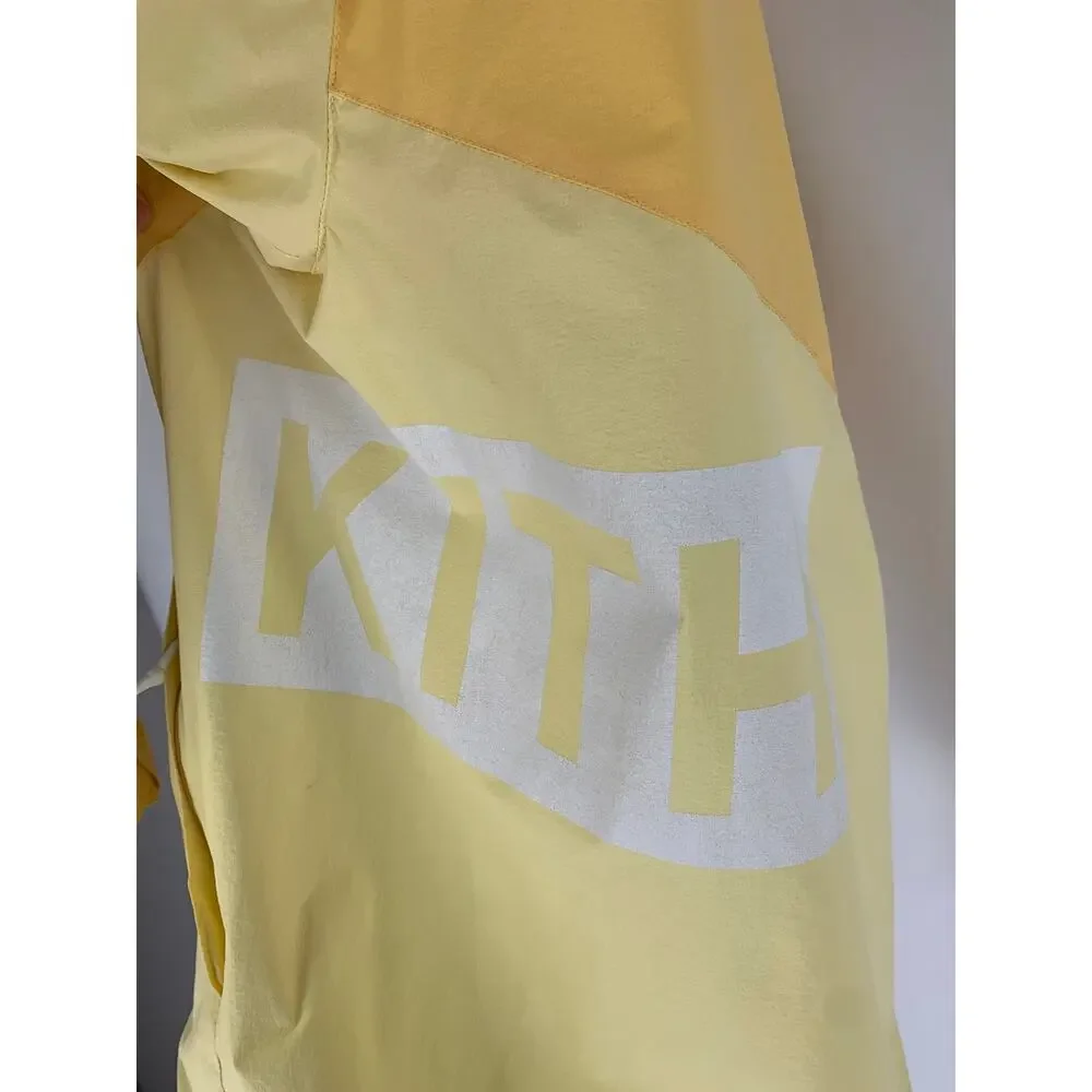 KITH Madison Jacket Mens Small Pale Yellow Hooded Zip Up